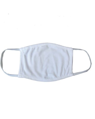 Mascherina 2 strati con elastici Bianco Sublimazione
