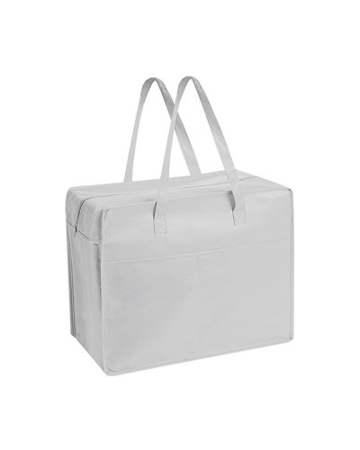 Borsa shopping con soffietto Shop Box Bianco
