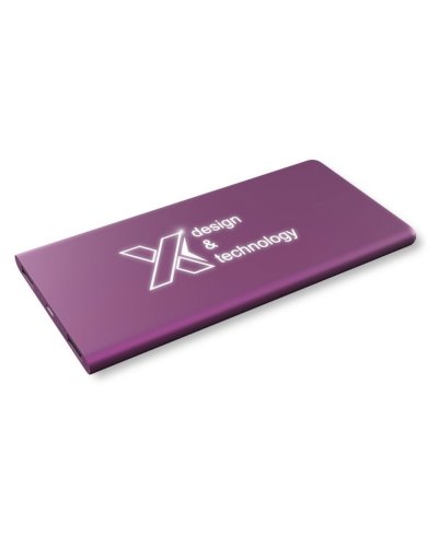 Power bank luminoso SCX.design P15 da 5000 mAh Viola / Bianco