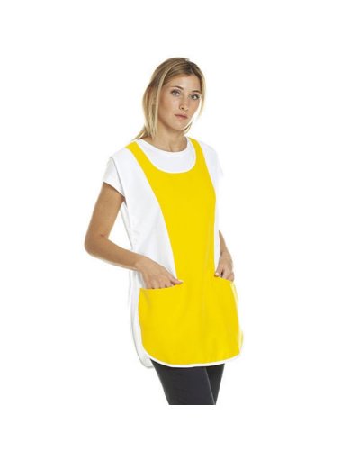 Pettorina Poncho unisex Bianco/Giallo