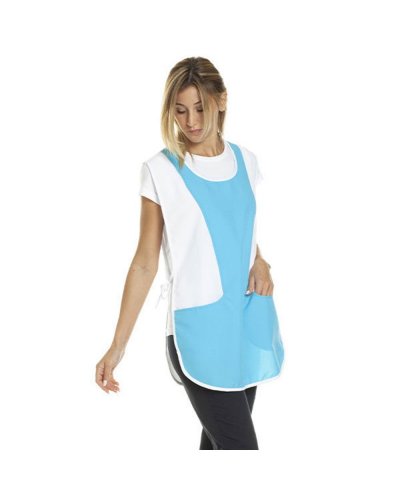 Pettorina Poncho unisex Bianco/Turchese