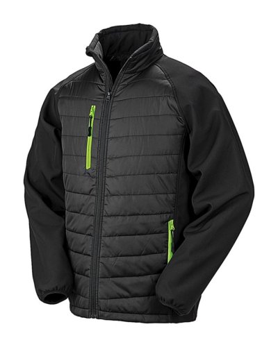 Softshell Imbottito Compass  Nero / Lime