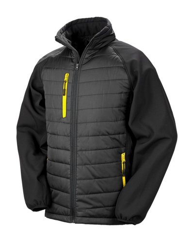 Softshell Imbottito Compass  Nero / Giallo