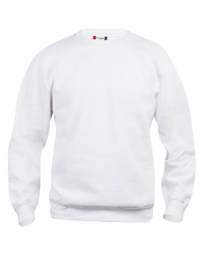 Felpa girocollo unisex Basic Roundneck Bianco