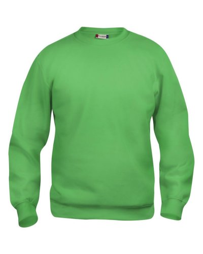 Felpa girocollo unisex Basic Roundneck Verde Acido