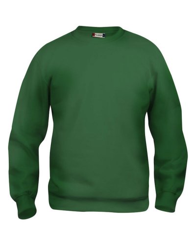 Felpa girocollo unisex Basic Roundneck Verde Bottiglia
