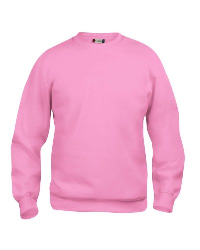 Felpa girocollo unisex Basic Roundneck Rosa Brillante