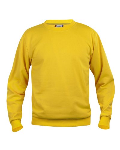 Felpa girocollo unisex Basic Roundneck Giallo Limone