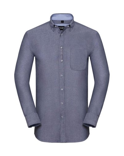 Camicia LS Tailored Washed Oxford Oxford Navy/Oxford Blue
