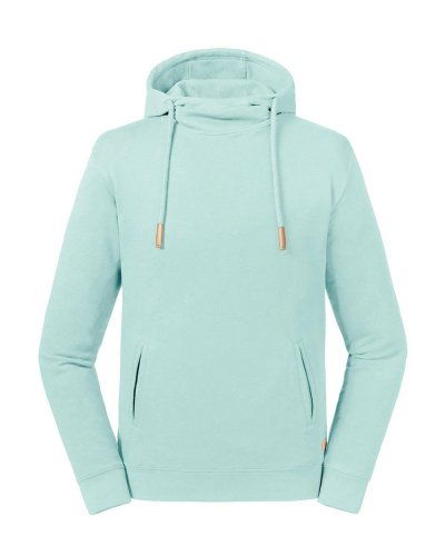 Felpa a collo alto con cappuccio Pure Organic Aqua