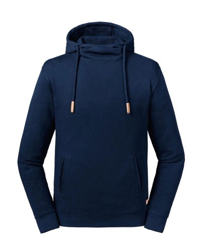 Felpa a collo alto con cappuccio Pure Organic French Navy