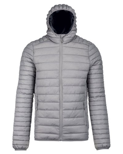 Piumino uomo leggero con cappuccio Marl Silver