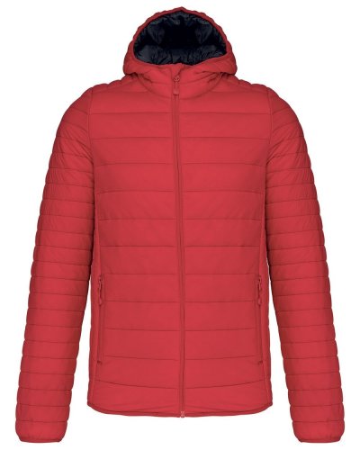 Piumino uomo leggero con cappuccio Red