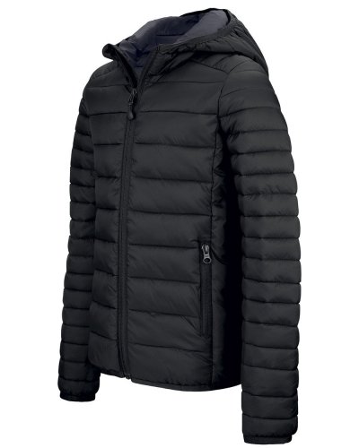 Piumino uomo leggero con cappuccio Black