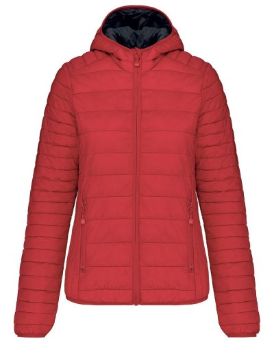 Piumino donna leggero con cappuccio Red