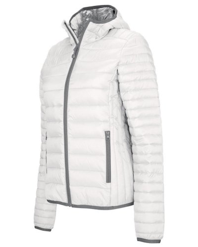 Piumino donna leggero con cappuccio White