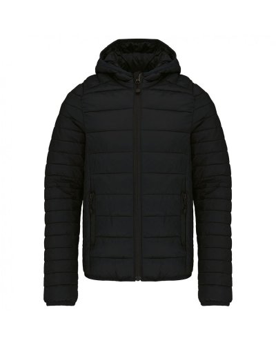 Piumino bambino leggero con cappuccio Black