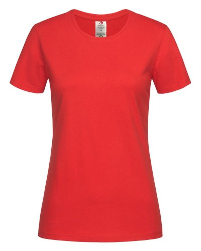 Classic-T Organic Fitted Women Scarlet Red
