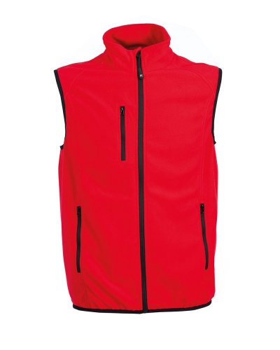 Gilet in micropile antipilling Praga Red