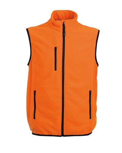 Gilet in micropile antipilling Praga Orange