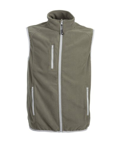 Gilet in micropile antipilling Praga Army Green