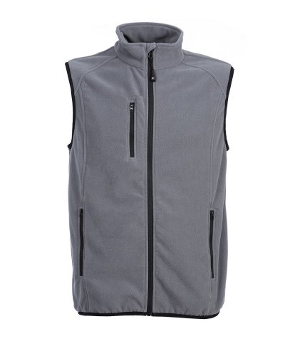 Gilet in micropile antipilling Praga Grey