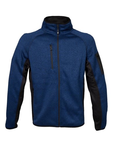 Pile in maglia elasticizzato con zip intera Monviso Man Blue