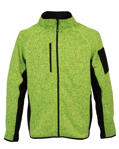 Pile in maglia elasticizzato con zip intera Monviso Man Yellow Fluo