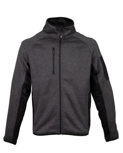 Pile in maglia elasticizzato con zip intera Monviso Man Dark grey