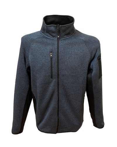 Pile in maglia elasticizzato con zip intera Monviso Man Avio
