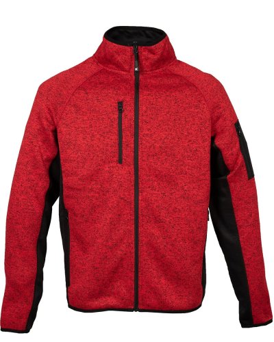 Pile in maglia elasticizzato con zip intera Monviso Man Red