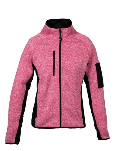 Pile in maglia elasticizzato con zip intera Monviso Lady Pink