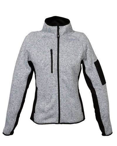 Pile in maglia elasticizzato con zip intera Monviso Lady Light Grey