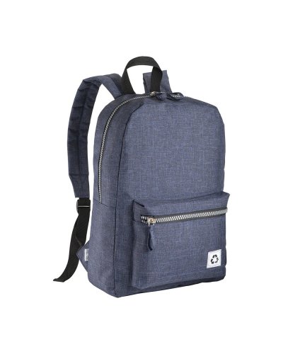 Zaino porta PC in RPET effetto melange Blu scuro