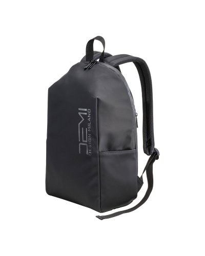 Zaino porta PC in ecopelle water resistant con logo Nero