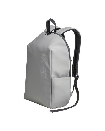 Zaino porta PC in ecopelle water resistant con logo Grigio