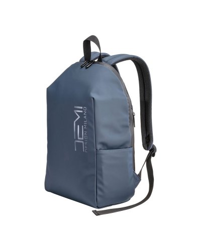 Zaino porta PC in ecopelle water resistant con logo Blu scuro