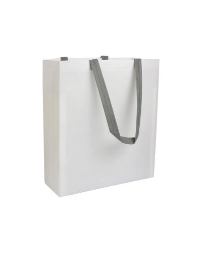 Shopper in TNT laminato Bianco