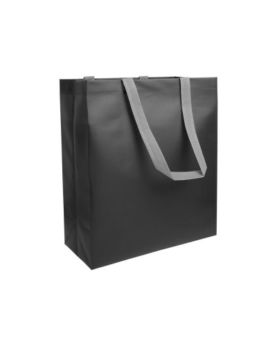 Shopper in TNT laminato Nero