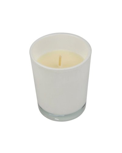 Candela in bicchierino di vetro Sphere Bianco