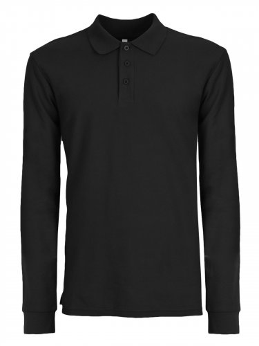 Polo a maniche lunghe set-in Evolution Black