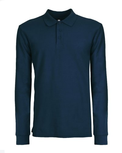 Polo a maniche lunghe set-in Evolution Navy