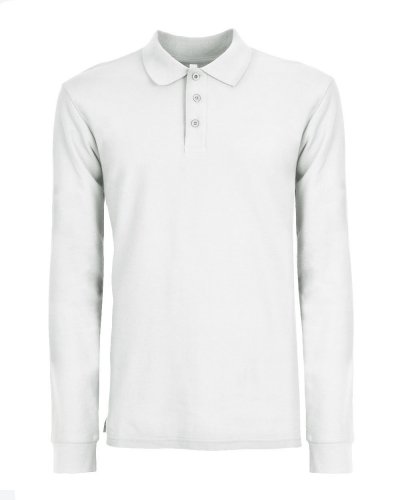 Polo a maniche lunghe set-in Evolution White