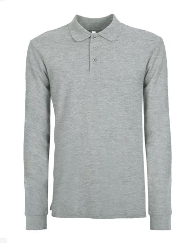 Polo a maniche lunghe set-in Evolution Grey heather