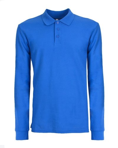 Polo a maniche lunghe set-in Evolution Royal blue