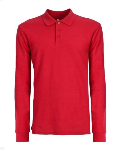 Polo a maniche lunghe set-in Evolution Red