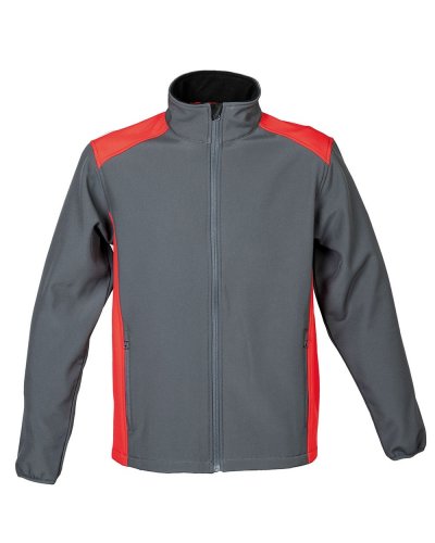 Giubbino bicolore in soft shell Garda Grey/Red
