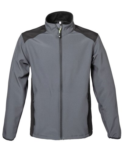 Giubbino bicolore in soft shell Garda Grey/Black