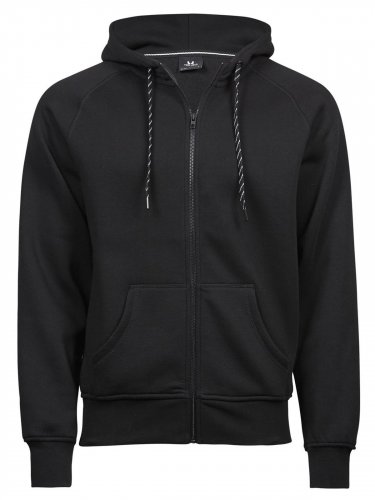 Felpa con cappuccio e zip Black