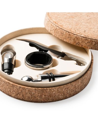 Set vino con accessori in acciaio inox Amaranto